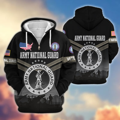 Premium US Veterans Zip Hoodie, Gifts For US Veterans, Gifts On Father's Day, Veterans Day.