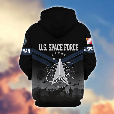 Premium US Veterans Zip Hoodie, Gifts For US Veterans, Gifts On Father's Day, Veterans Day.