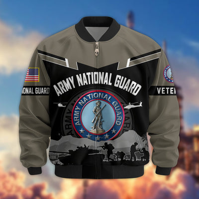 Premium US Veterans Bomber Jacket, Gifts For US Veterans, Gifts On Father's Day, Veterans Day.