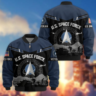 Premium US Veterans Bomber Jacket, Gifts For US Veterans, Gifts On Father's Day, Veterans Day.