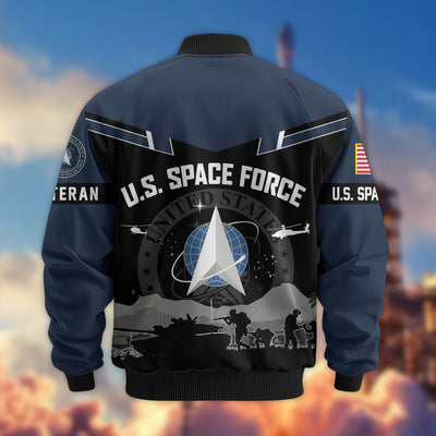 Premium US Veterans Bomber Jacket, Gifts For US Veterans, Gifts On Father's Day, Veterans Day.
