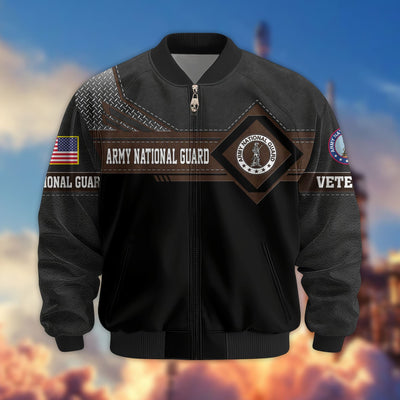 Premium US Veterans Bomber Jacket, Gifts For US Veterans, Gifts On Father's Day, Veterans Day.