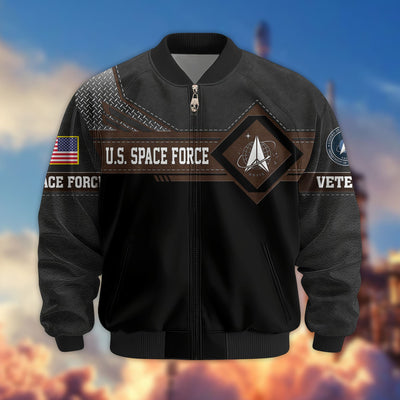 Premium US Veterans Bomber Jacket, Gifts For US Veterans, Gifts On Father's Day, Veterans Day.