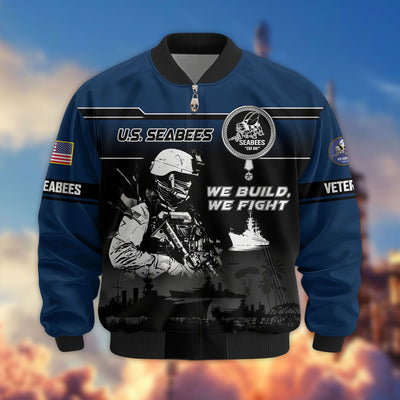 Premium US Veterans Bomber Jacket, Gifts For US Veterans, Gifts On Father's Day, Veterans Day.