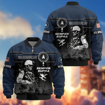 Premium US Veterans Bomber Jacket, Gifts For US Veterans, Gifts On Father's Day, Veterans Day.
