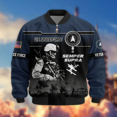 Premium US Veterans Bomber Jacket, Gifts For US Veterans, Gifts On Father's Day, Veterans Day.