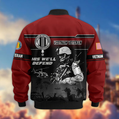 Premium US Veterans Bomber Jacket, Gifts For US Veterans, Gifts On Father's Day, Veterans Day.