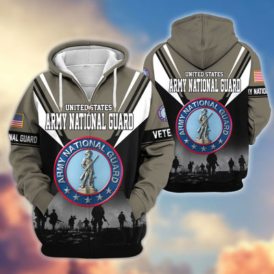 Premium US Veterans Zip Hoodie, Gifts For US Veterans, Gifts On Father's Day, Veterans Day.