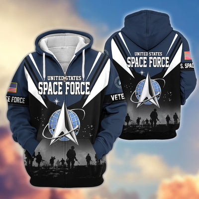 Premium US Veterans Zip Hoodie, Gifts For US Veterans, Gifts On Father's Day, Veterans Day.