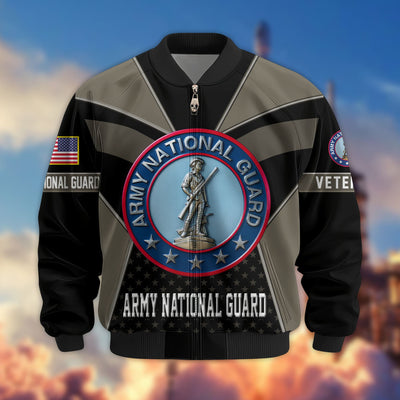 Premium US Veterans Bomber Jacket, Gifts For US Veterans, Gifts On Father's Day, Veterans Day.