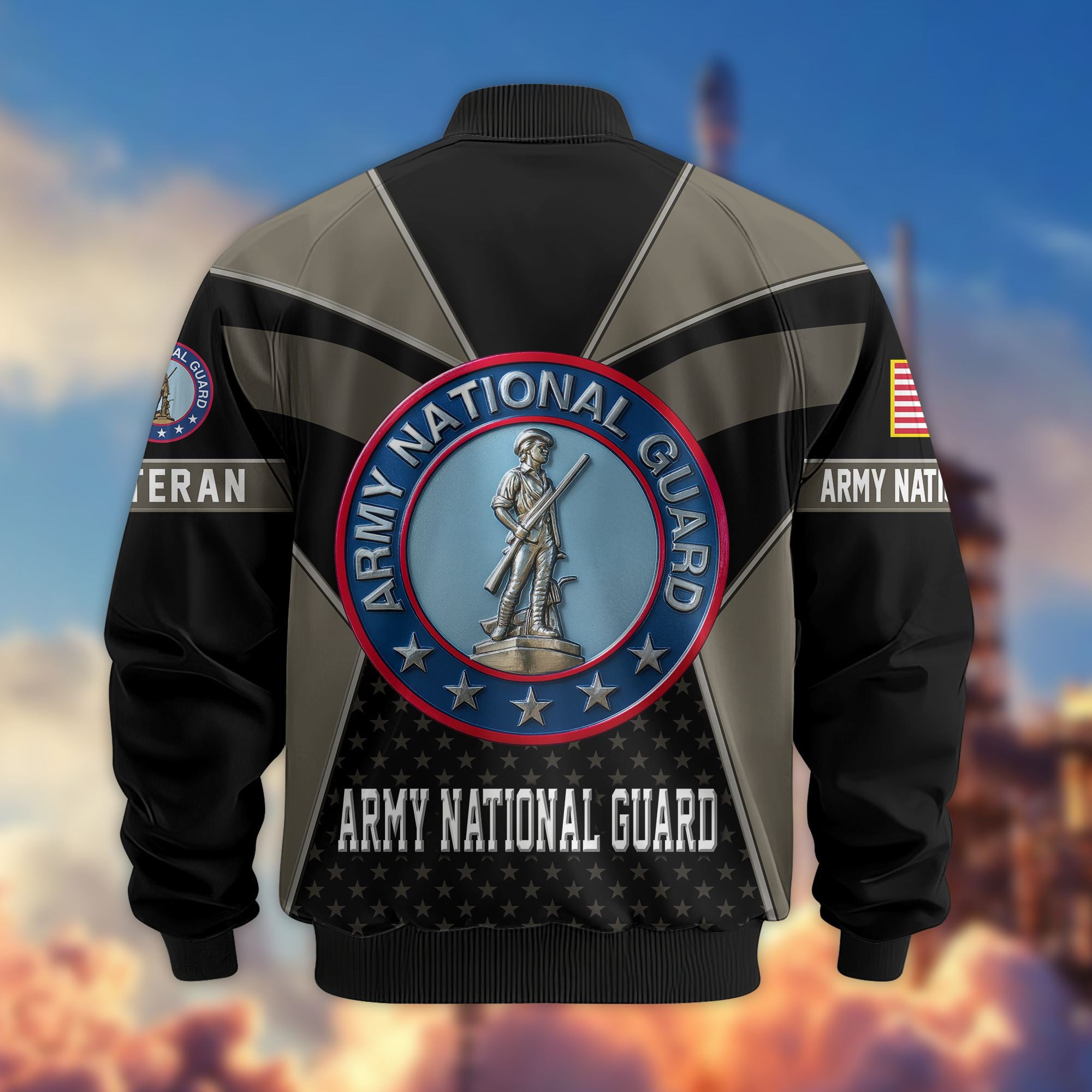 Premium US Veterans Bomber Jacket, Gifts For US Veterans, Gifts On Father's Day, Veterans Day.