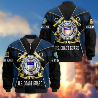 Premium US Veterans Bomber Jacket, Gifts For US Veterans, Gifts On Father's Day, Veterans Day.