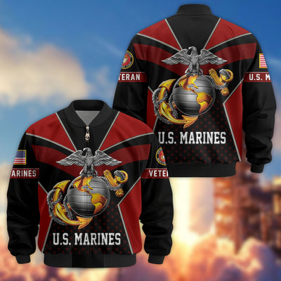 Premium US Veterans Bomber Jacket, Gifts For US Veterans, Gifts On Father's Day, Veterans Day.
