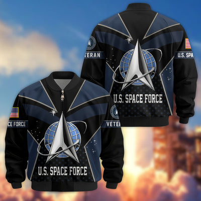 Premium US Veterans Bomber Jacket, Gifts For US Veterans, Gifts On Father's Day, Veterans Day.