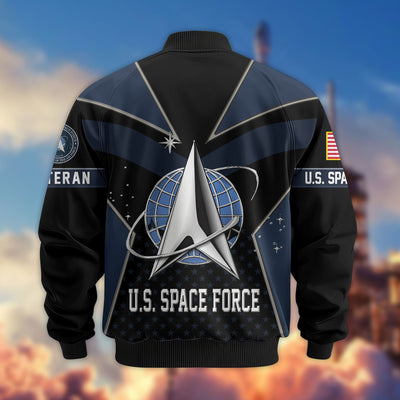 Premium US Veterans Bomber Jacket, Gifts For US Veterans, Gifts On Father's Day, Veterans Day.