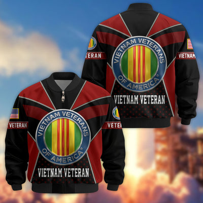 Premium US Veterans Bomber Jacket, Gifts For US Veterans, Gifts On Father's Day, Veterans Day.