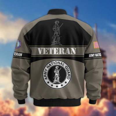 Premium US Veterans Bomber Jacket, Gifts For US Veterans, Gifts On Father's Day, Veterans Day.