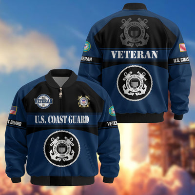 Premium US Veterans Bomber Jacket, Gifts For US Veterans, Gifts On Father's Day, Veterans Day.