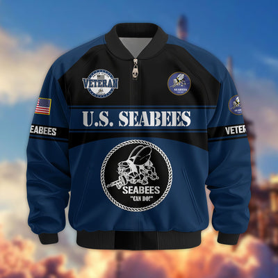 Premium US Veterans Bomber Jacket, Gifts For US Veterans, Gifts On Father's Day, Veterans Day.