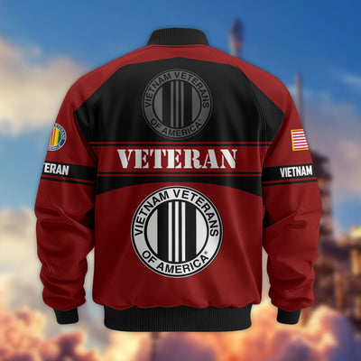 Premium US Veterans Bomber Jacket, Gifts For US Veterans, Gifts On Father's Day, Veterans Day.