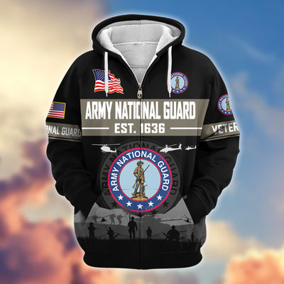 Premium US Veterans Zip Hoodie, Gifts For US Veterans, Gifts On Father's Day, Veterans Day.