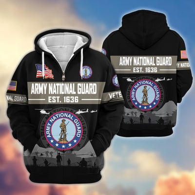 Premium US Veterans Zip Hoodie, Gifts For US Veterans, Gifts On Father's Day, Veterans Day.
