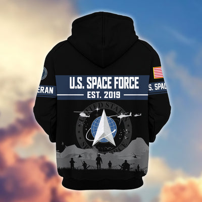 Premium US Veterans Zip Hoodie, Gifts For US Veterans, Gifts On Father's Day, Veterans Day.