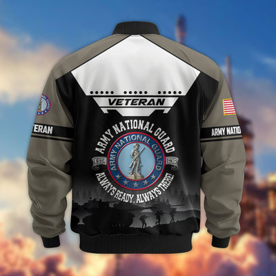 Premium US Veterans Bomber Jacket, Gifts For US Veterans, Gifts On Father's Day, Veterans Day.