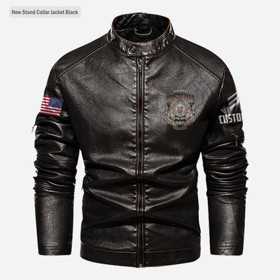 Premium Custom USCG Veteran Leather Jacket, Gifts For Coast Guard Veteran, Gifts On Father's Day, Veterans Day.