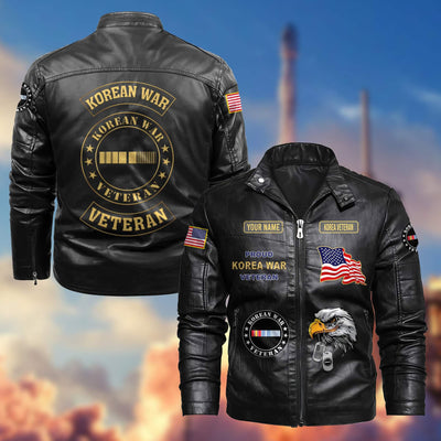 Premium Personalized Korean War Veteran Leather Jackets