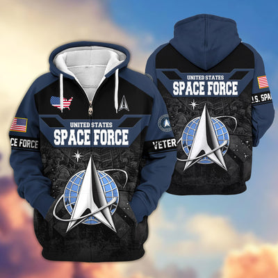 Premium US Veterans Zip Hoodie, Gifts For US Veterans, Gifts On Father's Day, Veterans Day.
