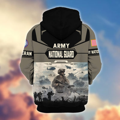 Premium US Veterans Zip Hoodie, Gifts For US Veterans, Gifts On Father's Day, Veterans Day.
