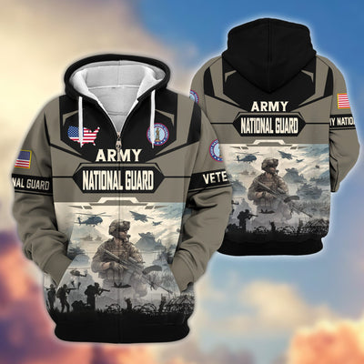Premium US Veterans Zip Hoodie, Gifts For US Veterans, Gifts On Father's Day, Veterans Day.