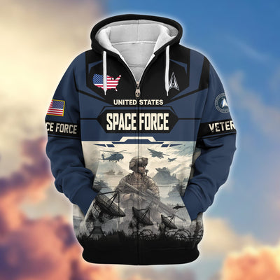 Premium US Veterans Zip Hoodie, Gifts For US Veterans, Gifts On Father's Day, Veterans Day.