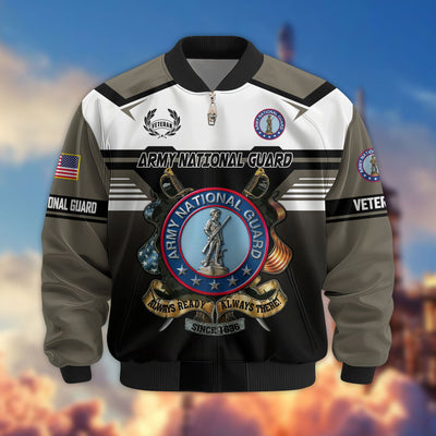 Premium US Veterans Bomber Jacket, Gifts For US Veterans, Gifts On Father's Day, Veterans Day.