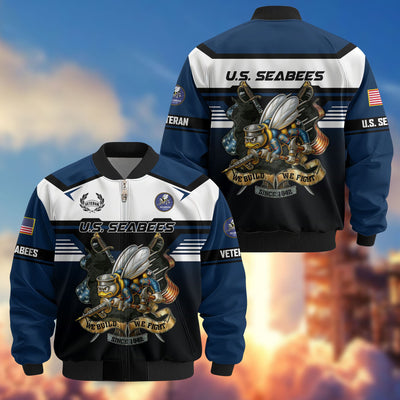Premium US Veterans Bomber Jacket, Gifts For US Veterans, Gifts On Father's Day, Veterans Day.
