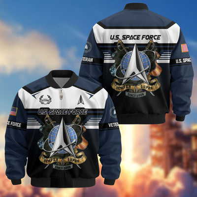 Premium US Veterans Bomber Jacket, Gifts For US Veterans, Gifts On Father's Day, Veterans Day.