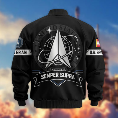 Premium US Veterans Bomber Jacket, Gifts For US Veterans, Gifts On Father's Day, Veterans Day.