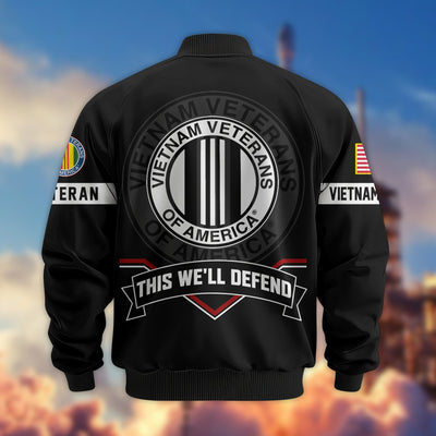 Premium US Veterans Bomber Jacket, Gifts For US Veterans, Gifts On Father's Day, Veterans Day.