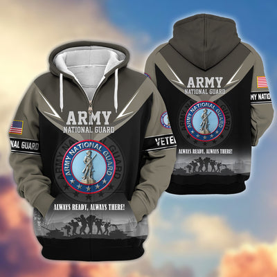 Premium US Veterans Zip Hoodie, Gifts For US Veterans, Gifts On Father's Day, Veterans Day.