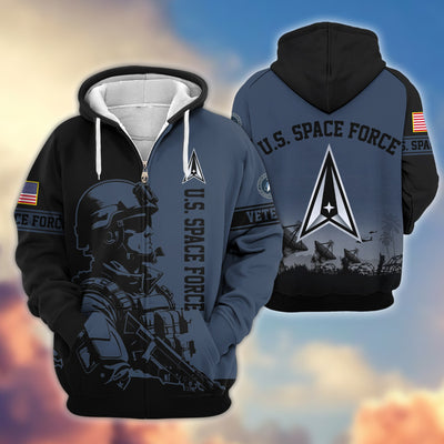 Premium US Veterans Zip Hoodie, Gifts For US Veterans, Gifts On Father's Day, Veterans Day.