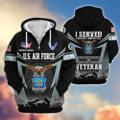 Premium US Veterans Zip Hoodie, Gifts For US Veterans, Gifts On Father's Day, Veterans Day.
