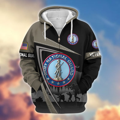 Premium US Veterans Zip Hoodie, Gifts For US Veterans, Gifts On Father's Day, Veterans Day.