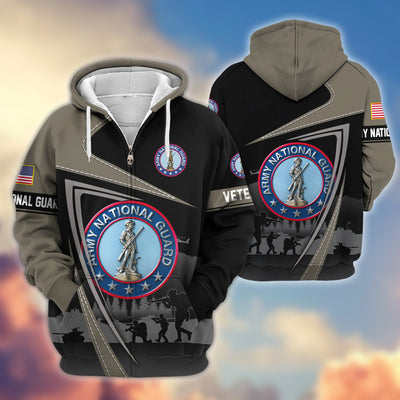 Premium US Veterans Zip Hoodie, Gifts For US Veterans, Gifts On Father's Day, Veterans Day.