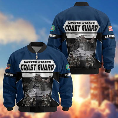 Premium US Veterans Bomber Jacket, Gifts For US Veterans, Gifts On Father's Day, Veterans Day.