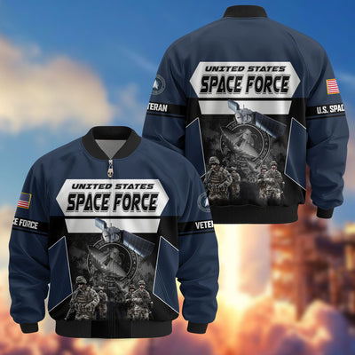 Premium US Veterans Bomber Jacket, Gifts For US Veterans, Gifts On Father's Day, Veterans Day.