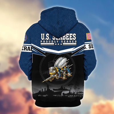 Premium US Veterans Zip Hoodie, Gifts For US Veterans, Gifts On Father's Day, Veterans Day.