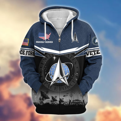 Premium US Veterans Zip Hoodie, Gifts For US Veterans, Gifts On Father's Day, Veterans Day.