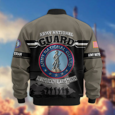 Premium US Veterans Bomber Jacket, Gifts For US Veterans, Gifts On Father's Day, Veterans Day.