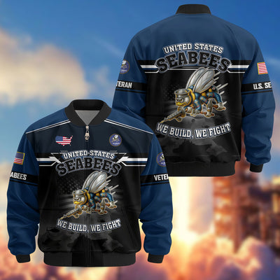 Premium US Veterans Bomber Jacket, Gifts For US Veterans, Gifts On Father's Day, Veterans Day.